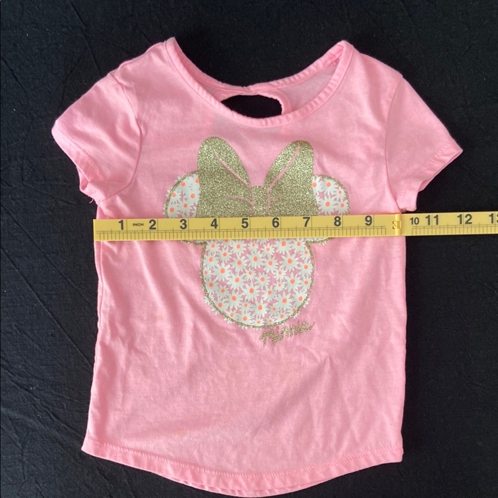 Disney Pink and Gold Minnie Mouse Short Sleeve Tee - Picture 5 of 6